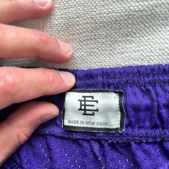 Eric Emanuel Purple Athletic Shorts with Elastic Waistband - Picture 3 of 3